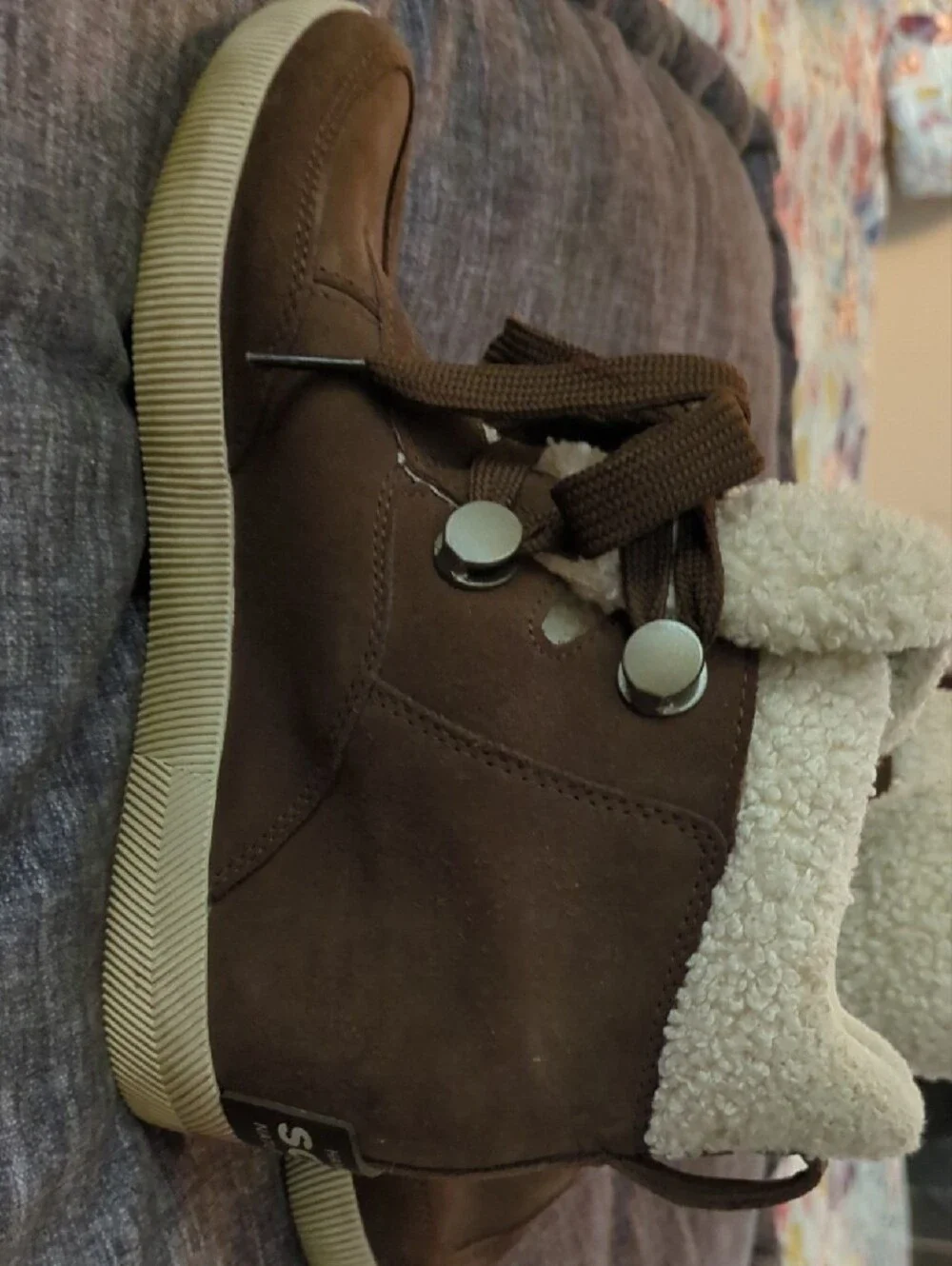 Sorel Brown Winter Boots with Faux Fur Lining